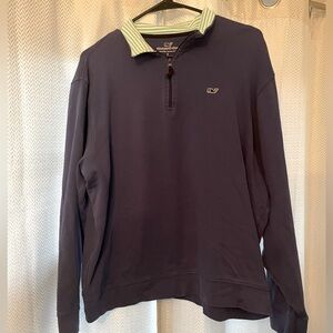 EUC VINEYARD VINES QUARTER-ZIP SWEATSHIRT WITH ACCENT COLLAR